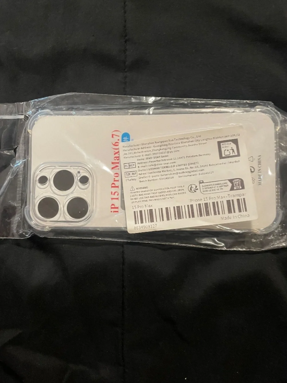 iPhone 15 Pro Max Clear Case New Sealed Transparent - As Pictured